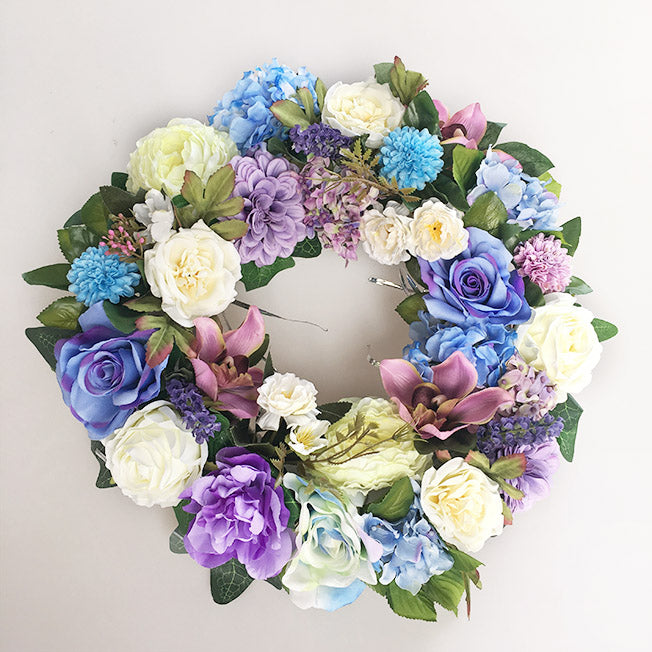 30cm Artificial Floral Car Wedding Wreath Decoration