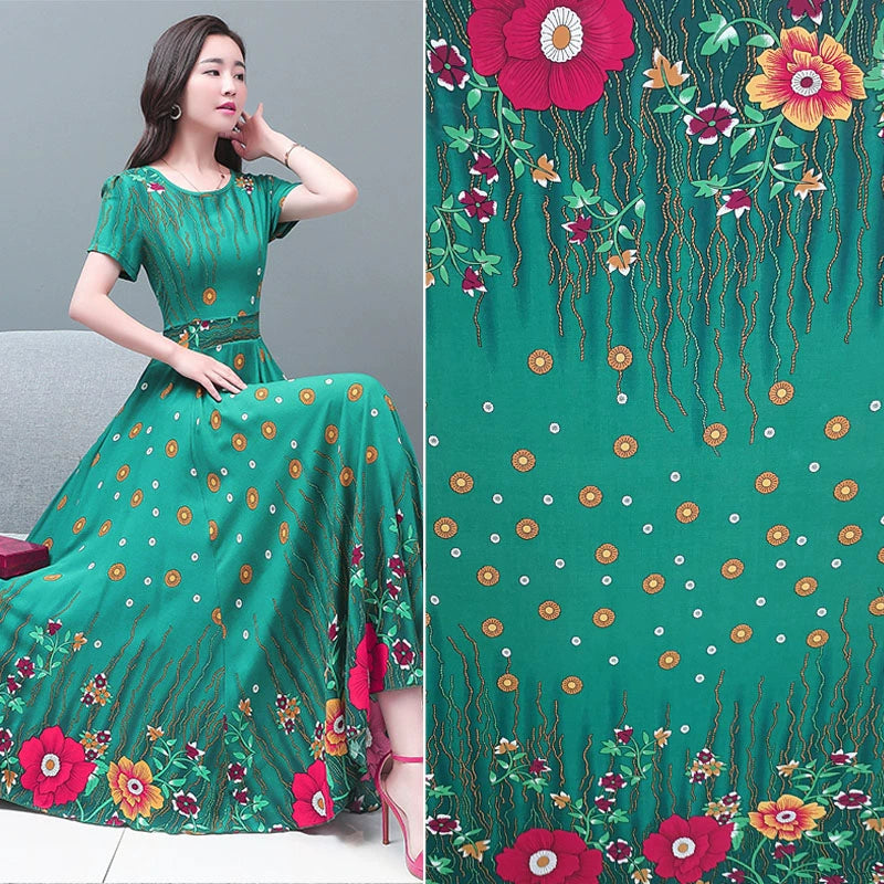 Silk Synthetic Cotton Rayon Cloth Mulberry Summer Loungewear Pajamas Dress