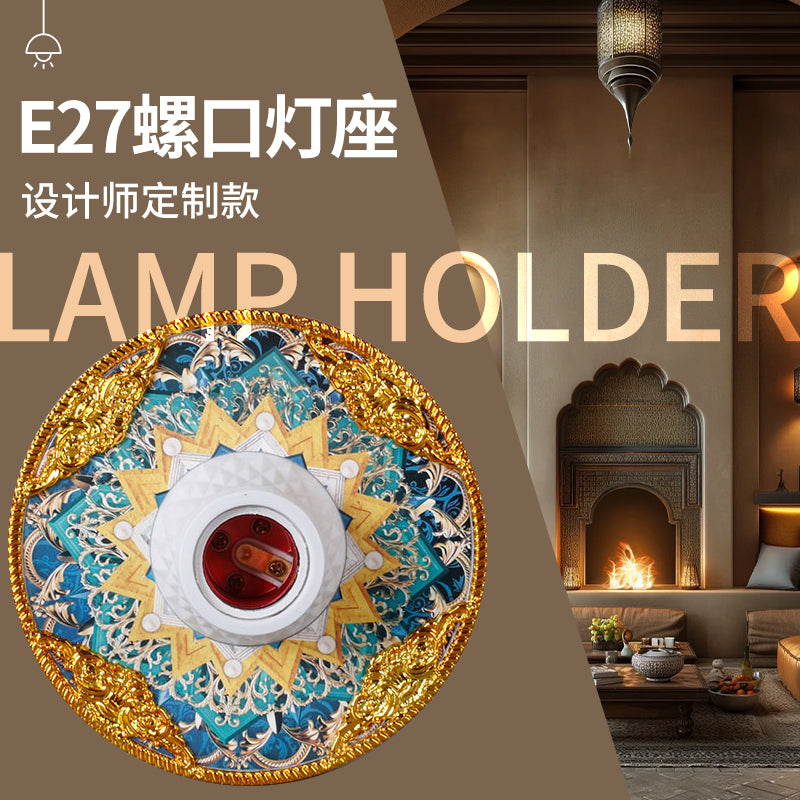 Led Palace Style European Enamel Screw Lamp Holder