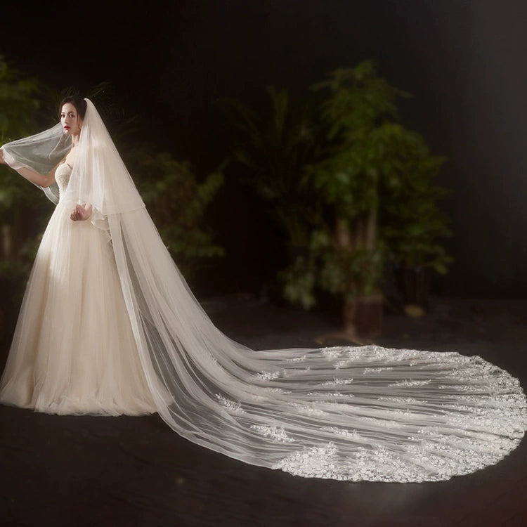 Bride Wedding Long Big Tailing Veil