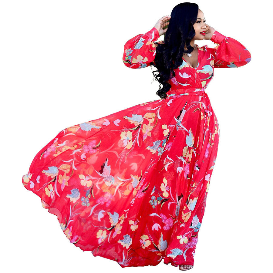 Printed Fashion Floral Beach Dress Fashion Print Fashion Floral Beach Dress