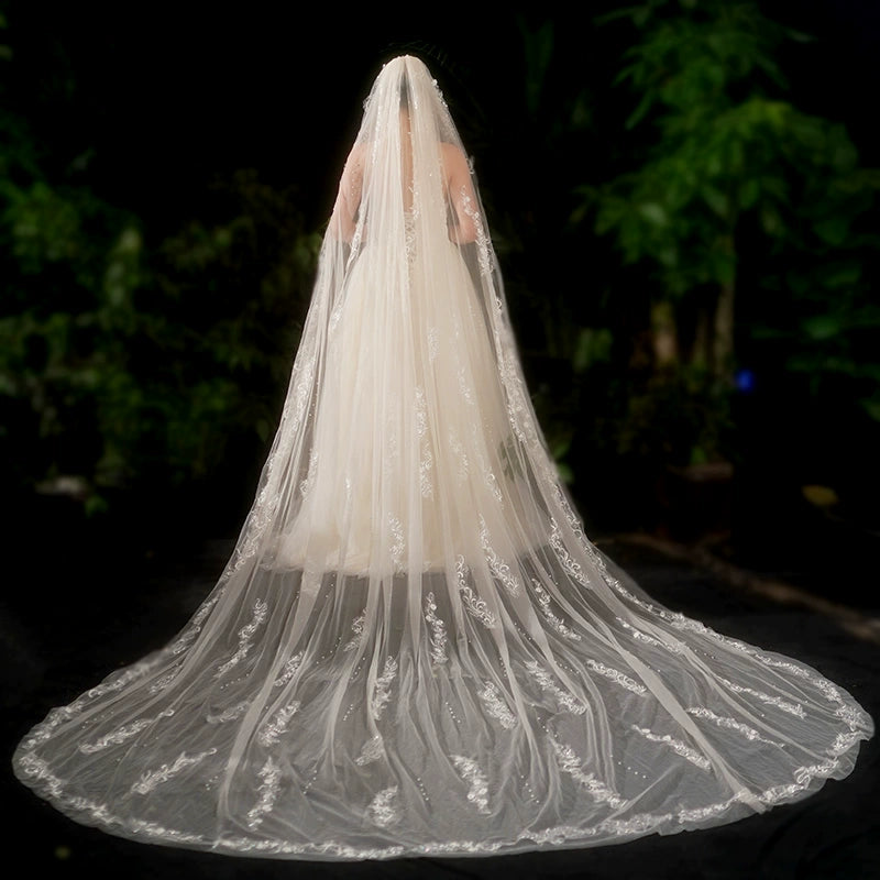 Bride Wedding Long Big Tailing Veil