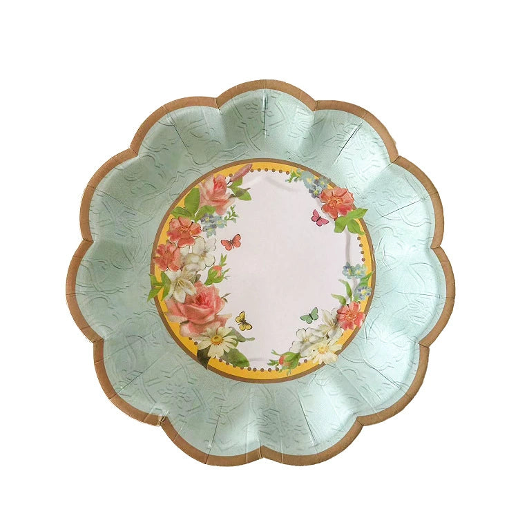 Chinese Style Dessert Tea Time Party Tea Break Paper Plates