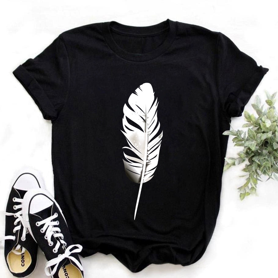 T-Shirts Short Sleeves Round Neck Cartoon Printing Comfortable