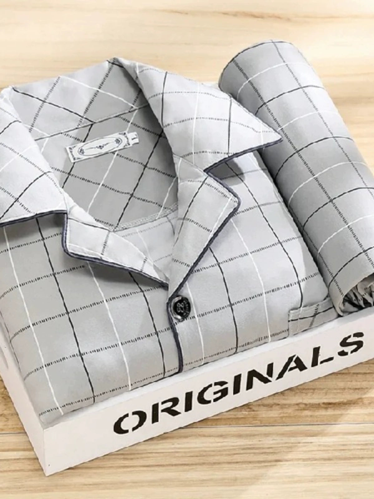 Men's Pajamas Cotton Long sleeve Trousers Two-piece Set