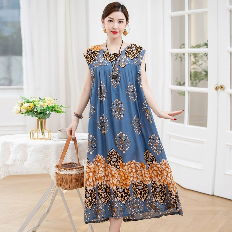 Summer Pure Cotton Stylish Extra Large Size 110.00kg Dress or Sleepwear