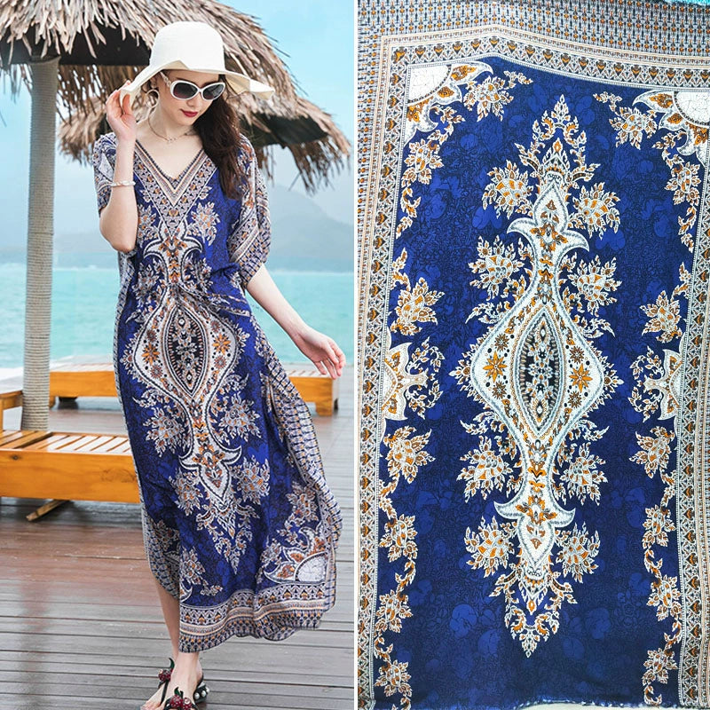 Silk Synthetic Cotton Rayon Cloth Mulberry Summer Loungewear Pajamas Dress