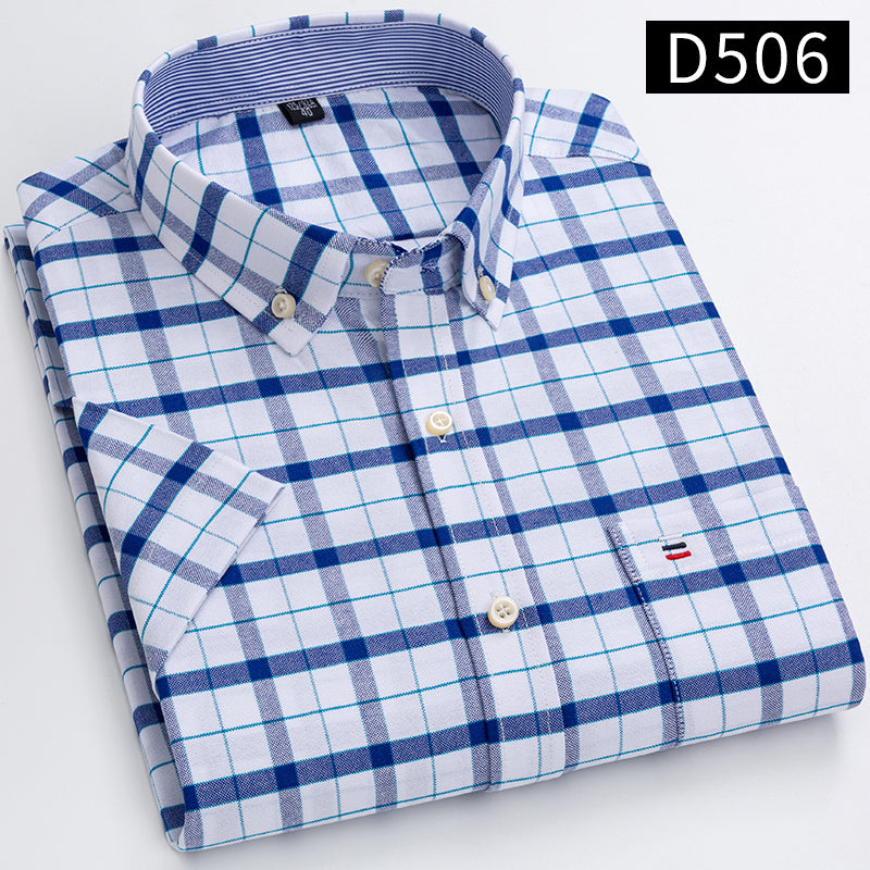 Casual Oxford Men's Short-Sleeved Dress Shirts