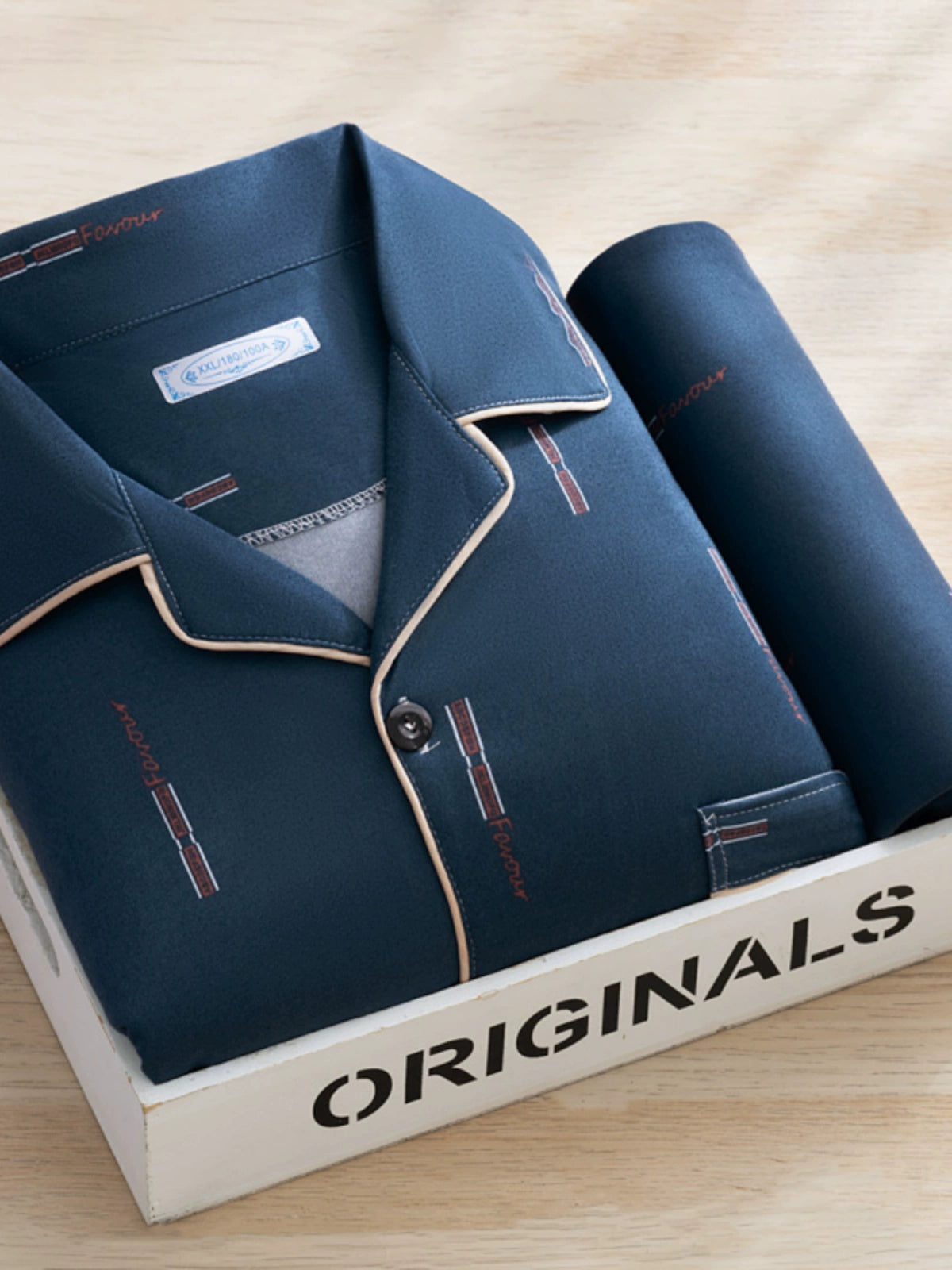 Men's Pajamas Cotton Long sleeve Trousers Two-piece Set