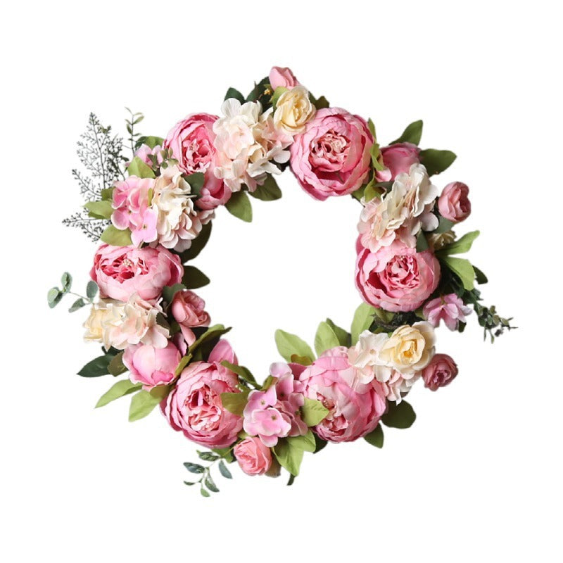 Front Door Artificial Flower Wreath