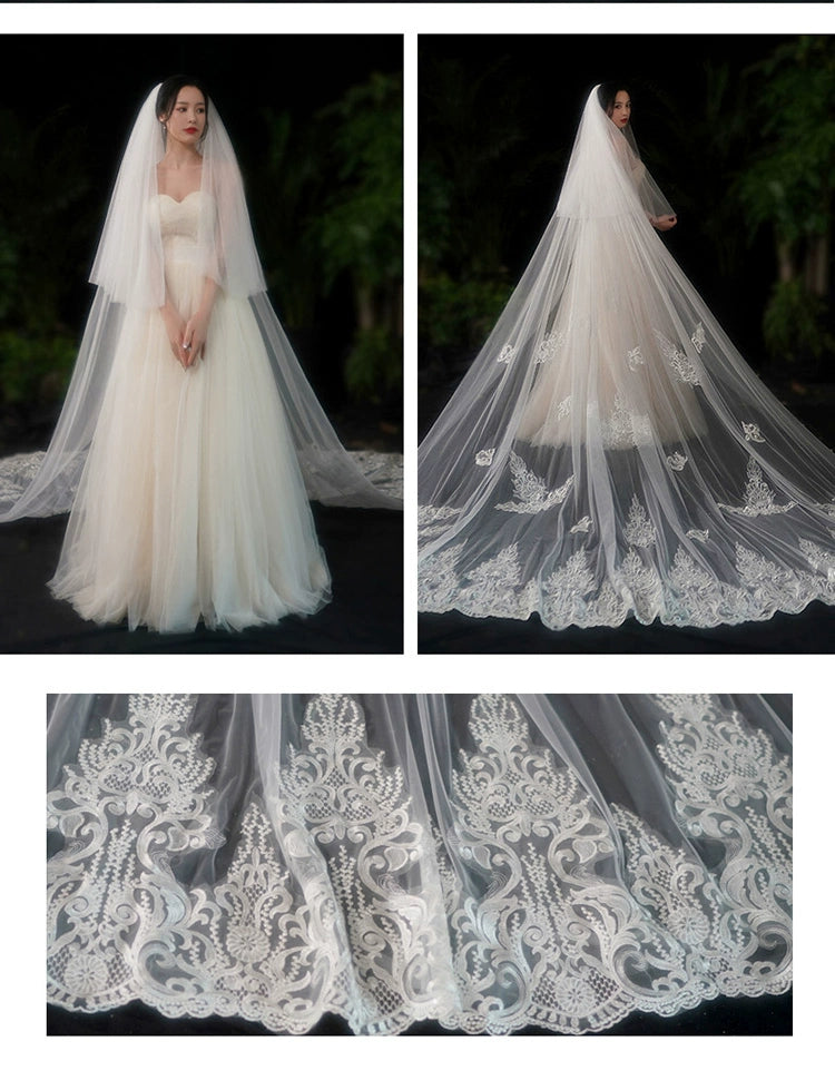 Bride Wedding Long Big Tailing Veil