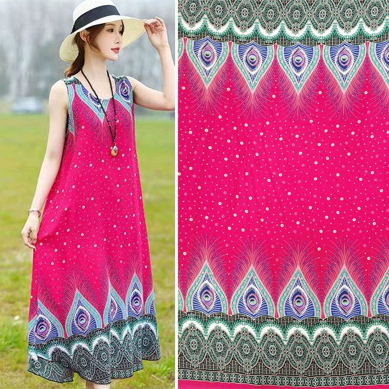 Silk Synthetic Cotton Rayon Cloth Mulberry Summer Loungewear Pajamas Dress