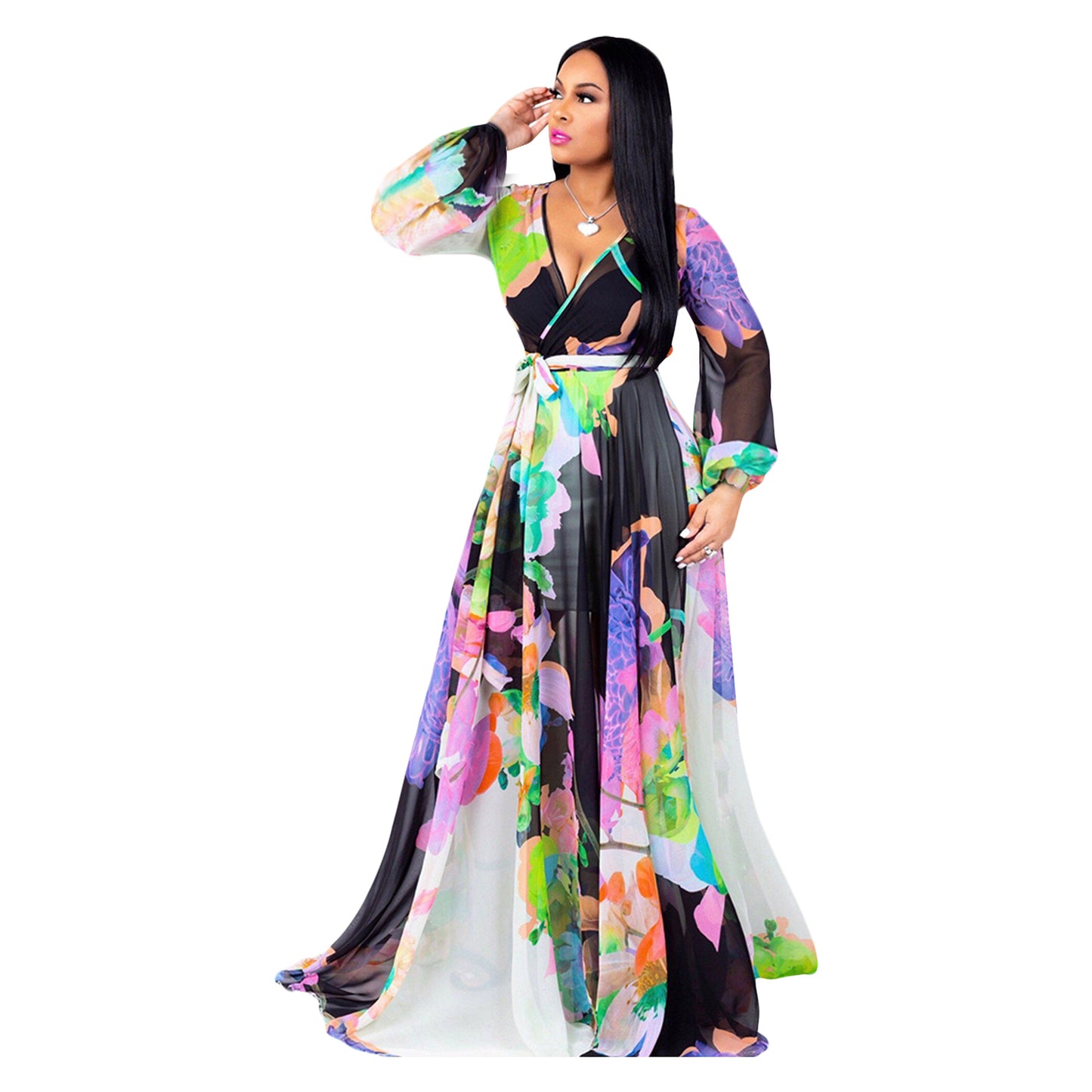 Printed Fashion Floral Beach Dress Fashion Print Fashion Floral Beach Dress