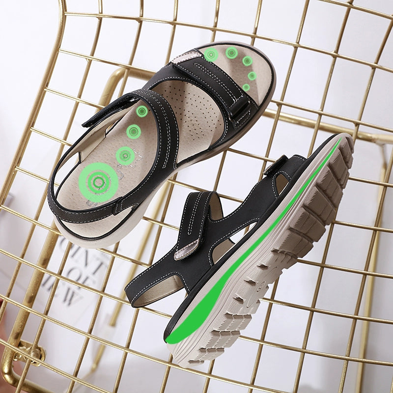 One-Strap Comfortable Sports Velcro Mid-Heel Lightweight Sandals