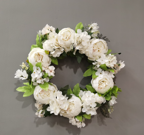 Front Door Artificial Flower Wreath