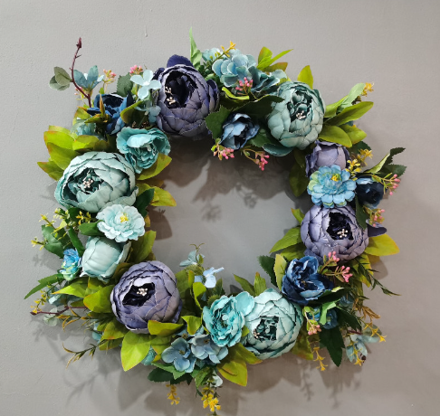 Front Door Artificial Flower Wreath