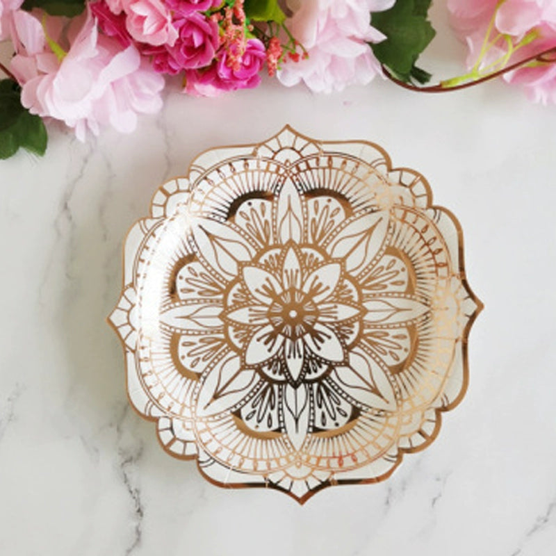 Rose Paper Banquet Afternoon Tea Holiday Supplies Plate