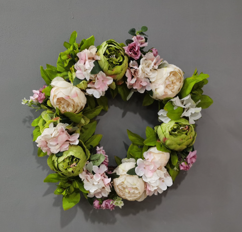 Front Door Artificial Flower Wreath