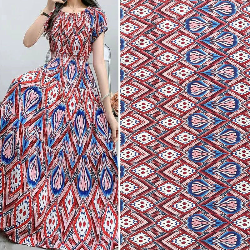 Silk Synthetic Cotton Rayon Cloth Mulberry Summer Loungewear Pajamas Dress