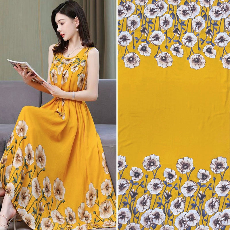 Silk Synthetic Cotton Rayon Cloth Mulberry Summer Loungewear Pajamas Dress