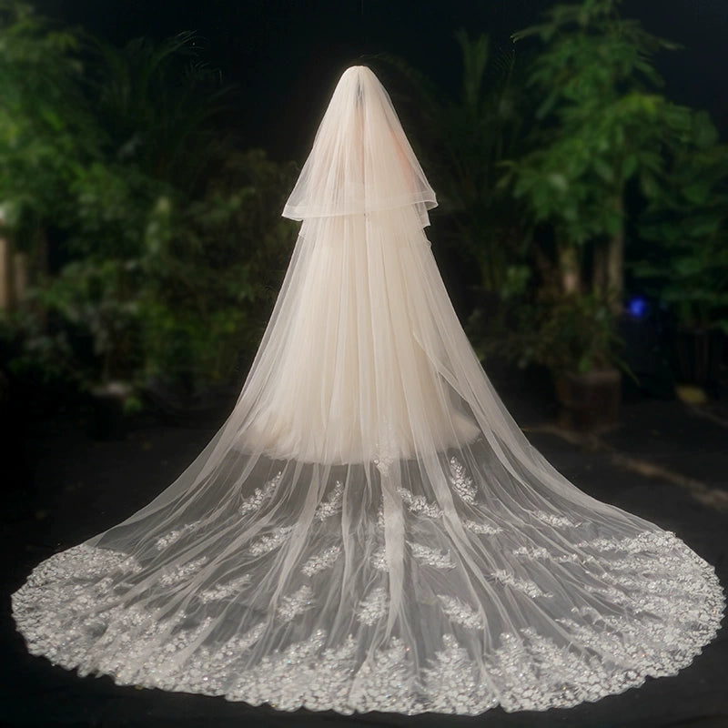 Bride Wedding Long Big Tailing Veil