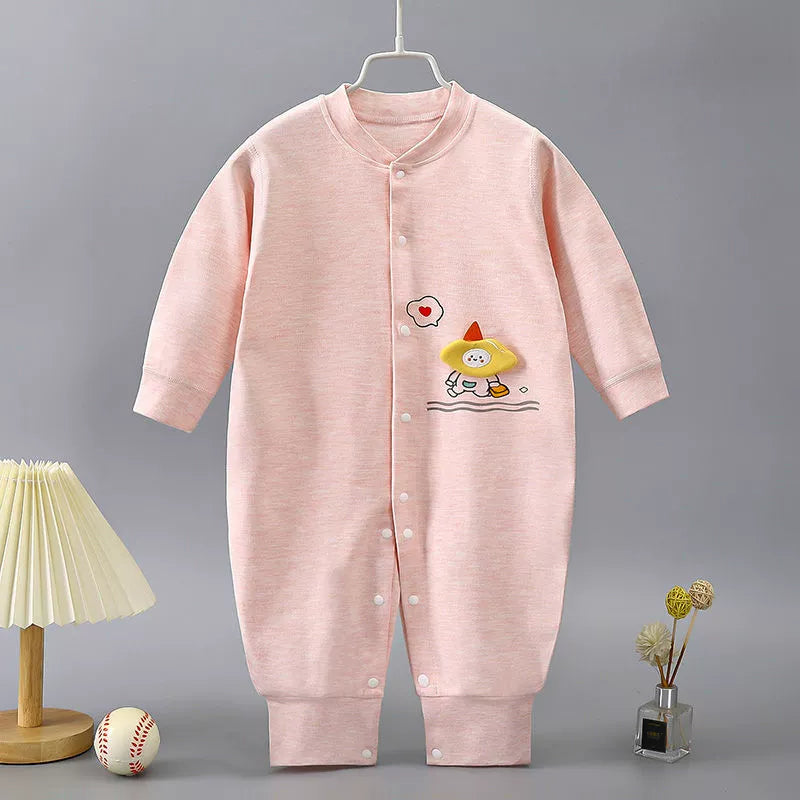 Newborn Baby Spring Autumn Pure Cotton Long Sleeves Jumpsuit Romper