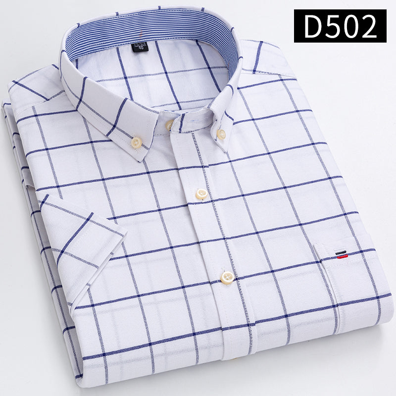 Casual Oxford Men's Short-Sleeved Dress Shirts