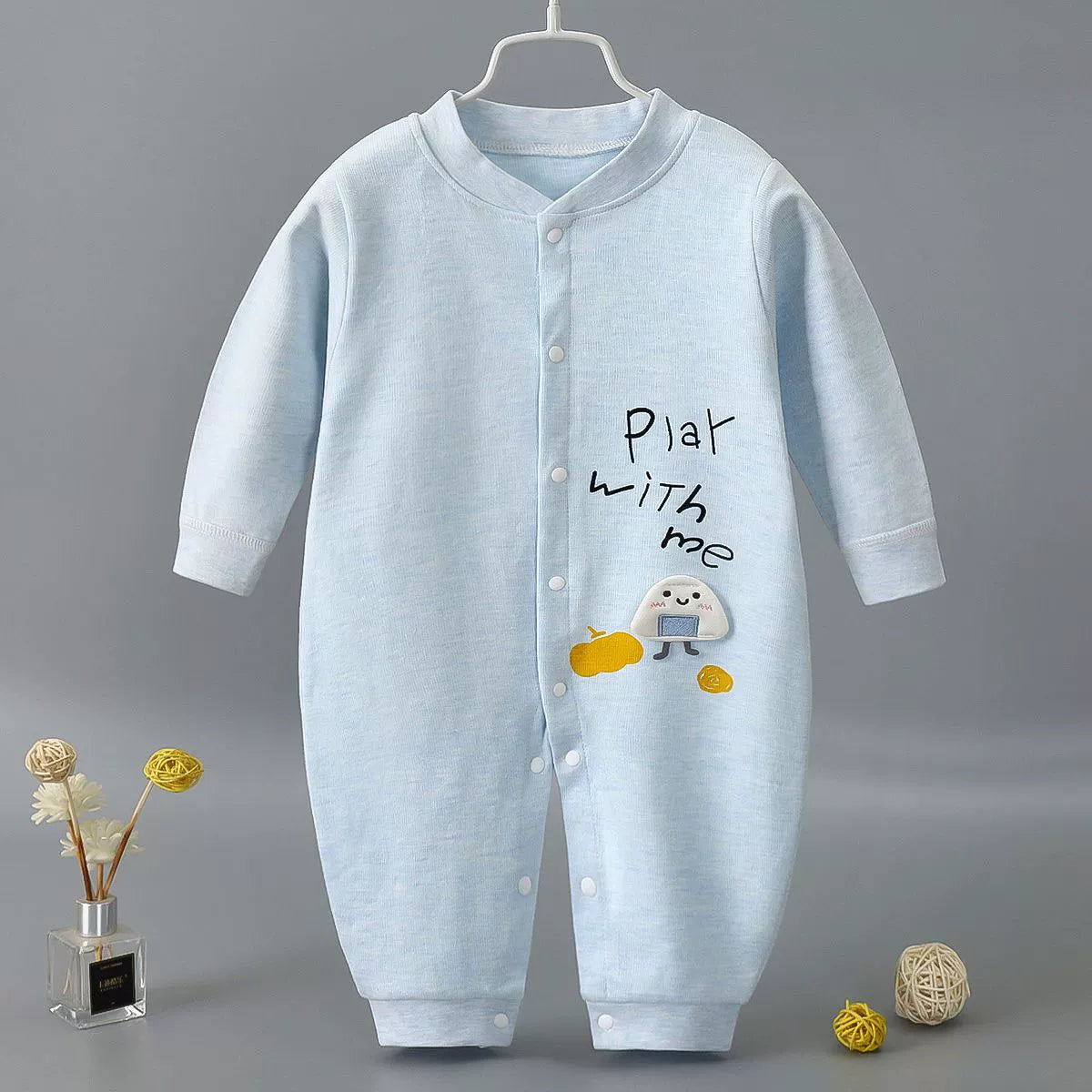 Newborn Baby Spring Autumn Pure Cotton Long Sleeves Jumpsuit Romper