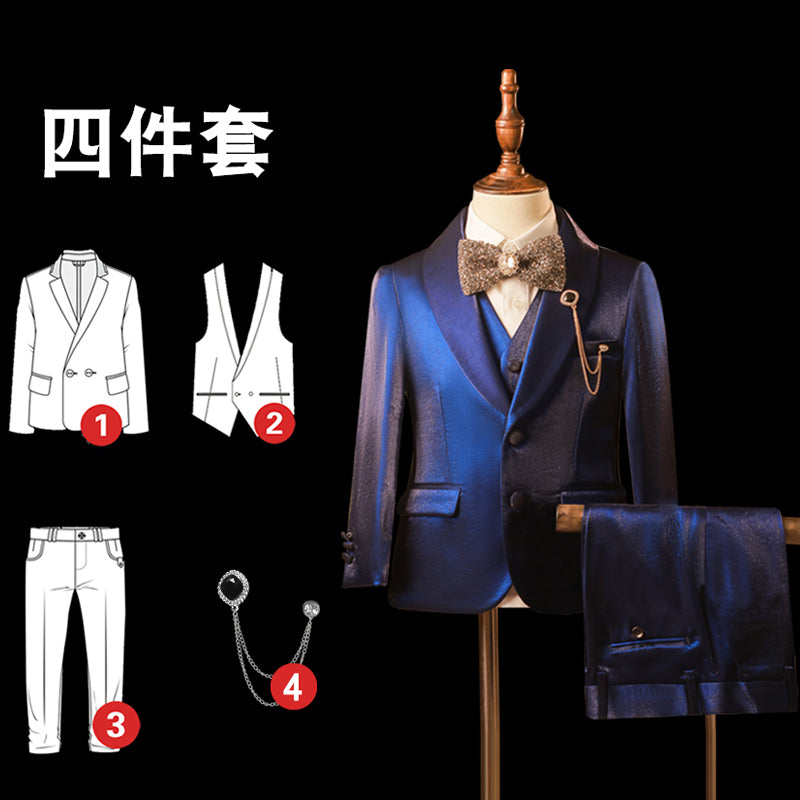 Elegant British Catwalk Boy's Spring Suit Two Pieces Handsome