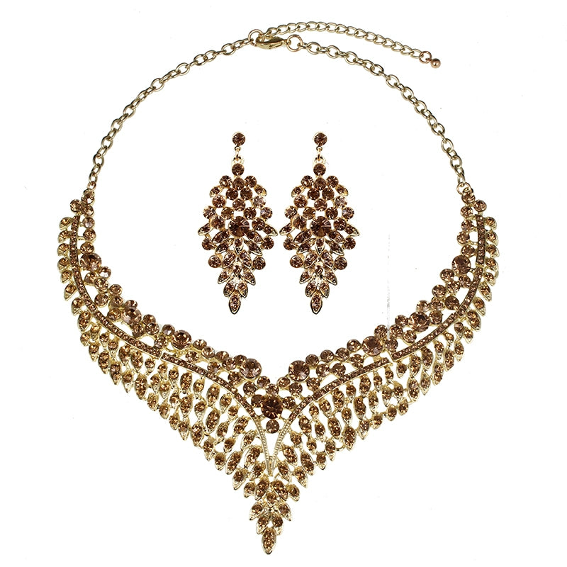 Women's Geometric European and American-Style Luxury Gemstone Necklace Dress