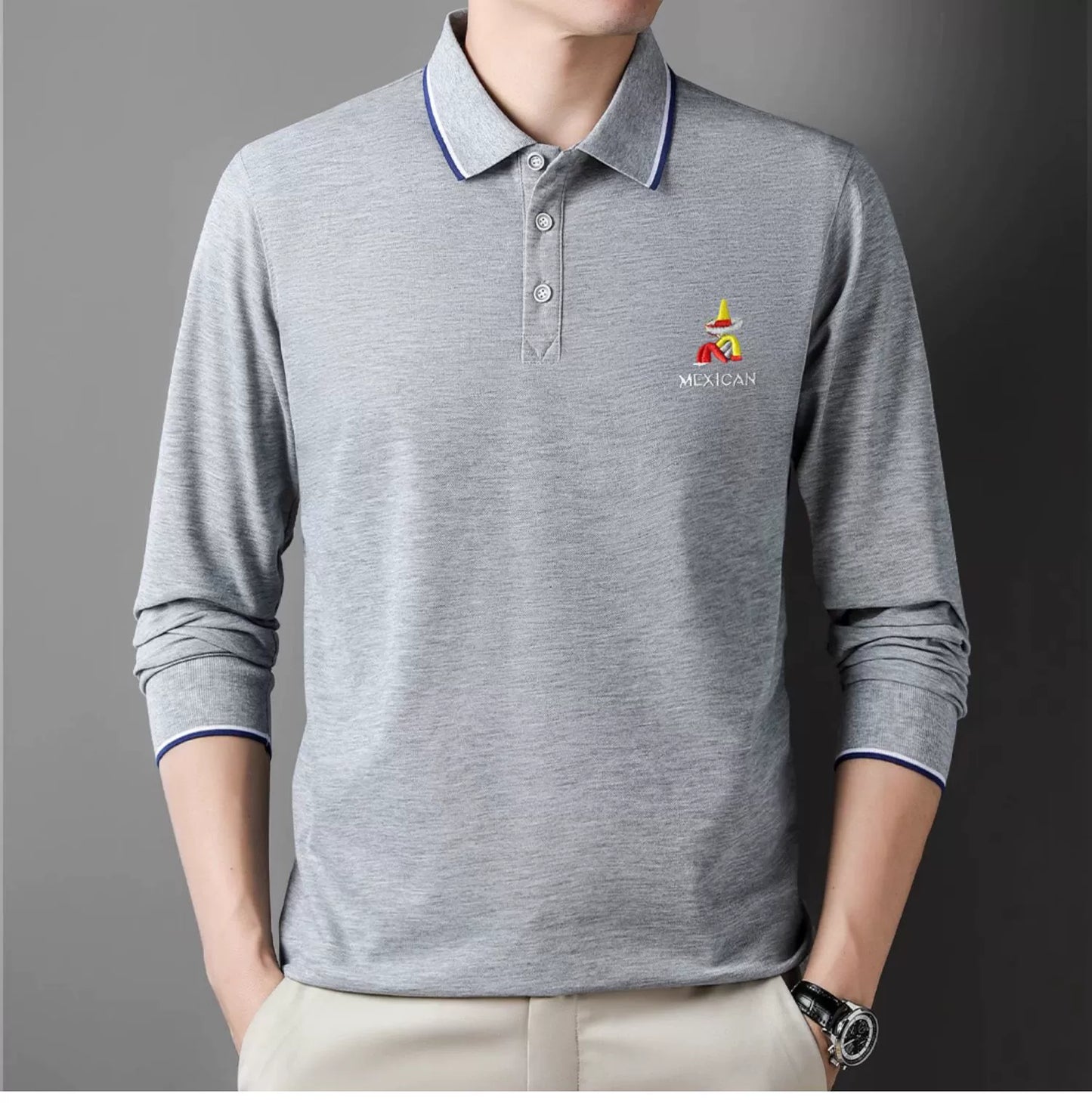 Men/Women Shirt Short-Sleeved and Long-Sleeved Casual Polo T-shirts
