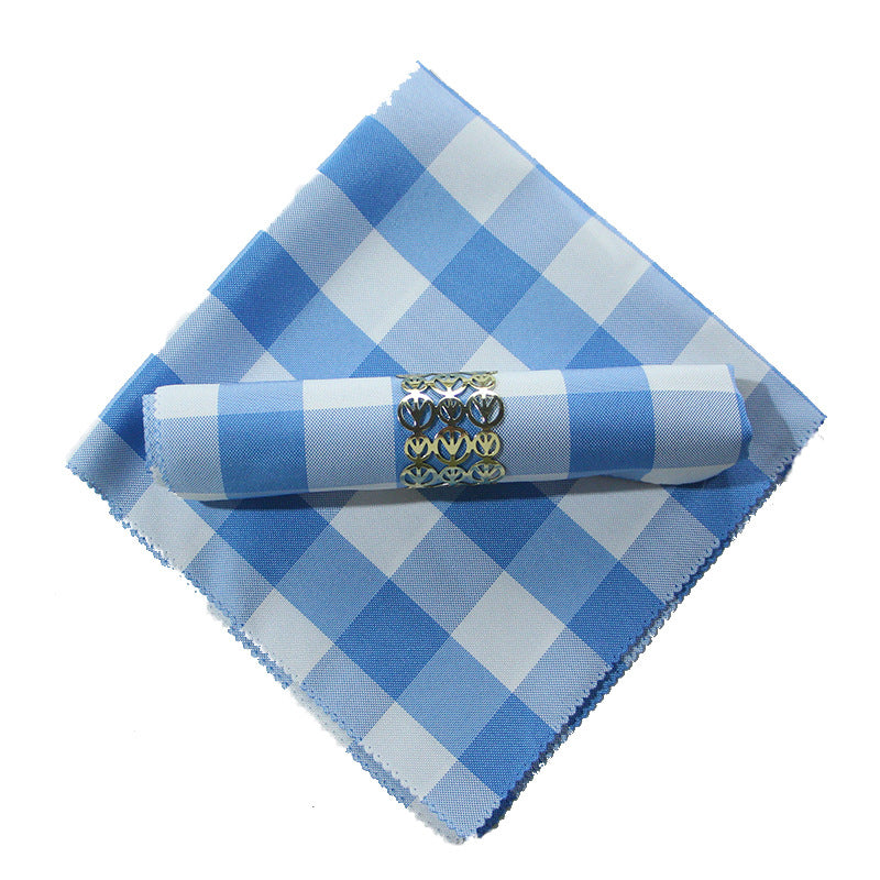 10-Piece High-End Jacquard Napkin Cloth and Rings Home Restaurant Banquet Napkin Cloth 48 * 48cm