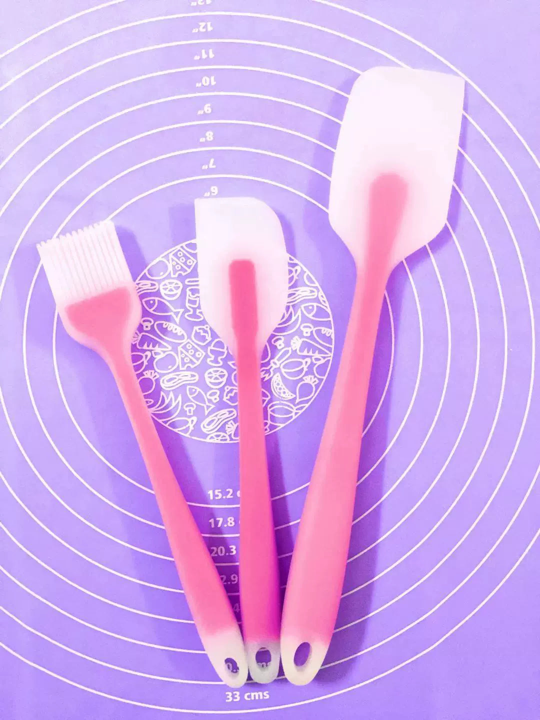 Silicone Spatula Three-Piece Set Snowflake Crisp Baking Tool Cream Shovel Cake Scraper Stirring Knife Suit