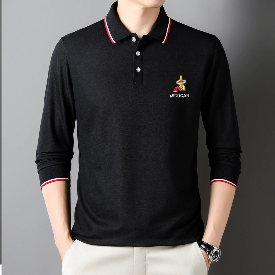 Men/Women Shirt Short-Sleeved and Long-Sleeved Casual Polo T-shirts