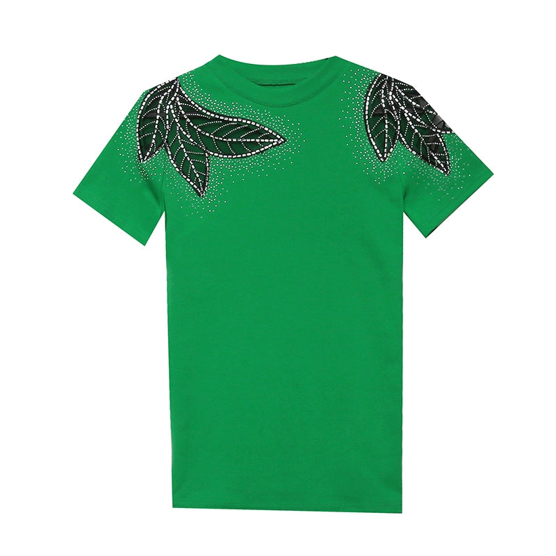 European Station Spring/Summer New Round Neck Slim Short Sleeve