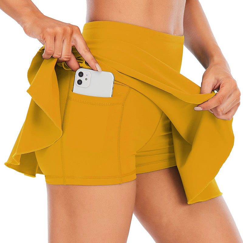 Lined Pleated Skirt Golf Leggings Yoga