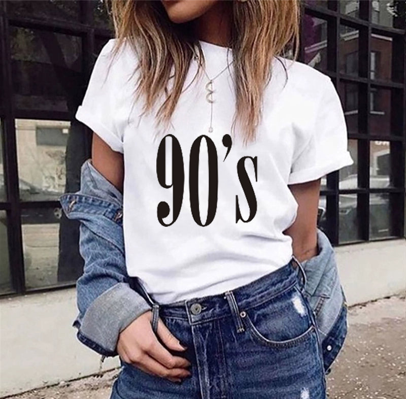 T-Shirts Short Sleeves Round Neck Cartoon Printing Comfortable