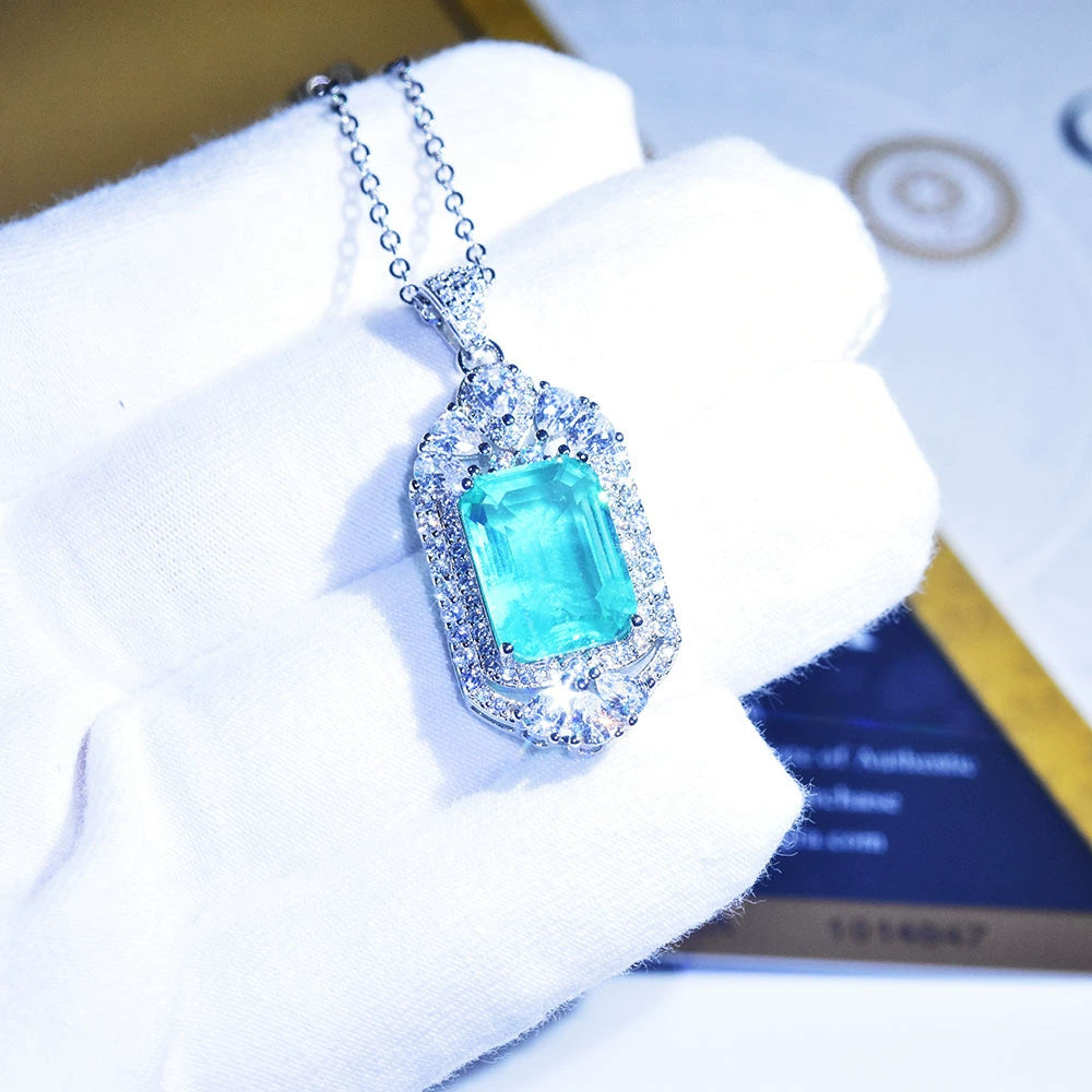 New Hot Cotton Women's Full Diamond Emerald Pendant