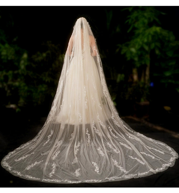 Bride Wedding Long Big Tailing Veil