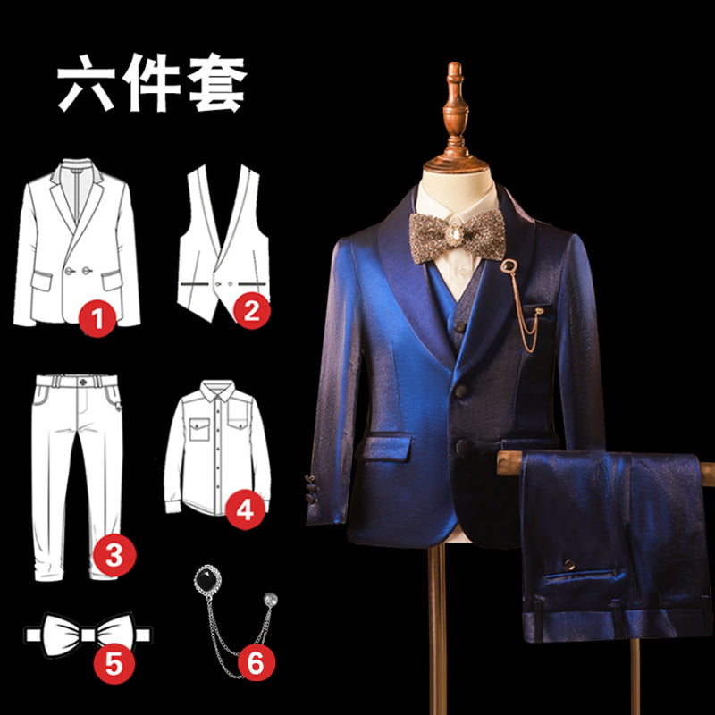 Elegant British Catwalk Boy's Spring Suit Two Pieces Handsome