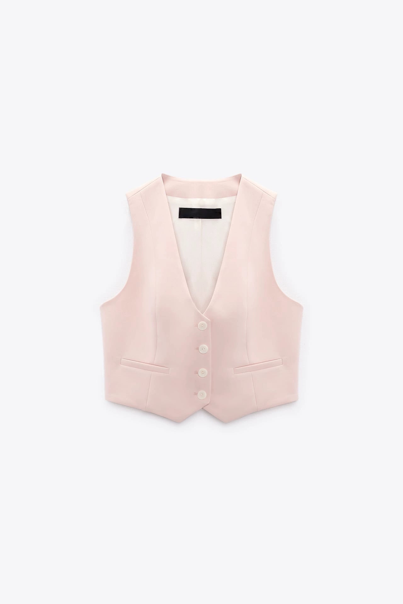 Spring High Waist Loose Pants Pants and Sleeveless V Neck Short Vest