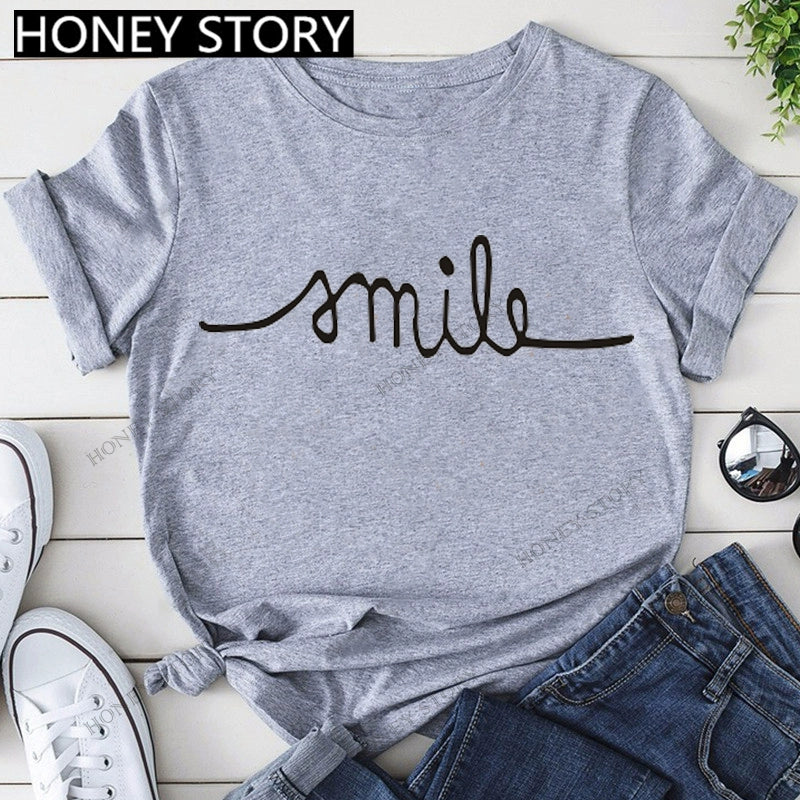 T-Shirts Short Sleeves Round Neck Cartoon Printing Comfortable