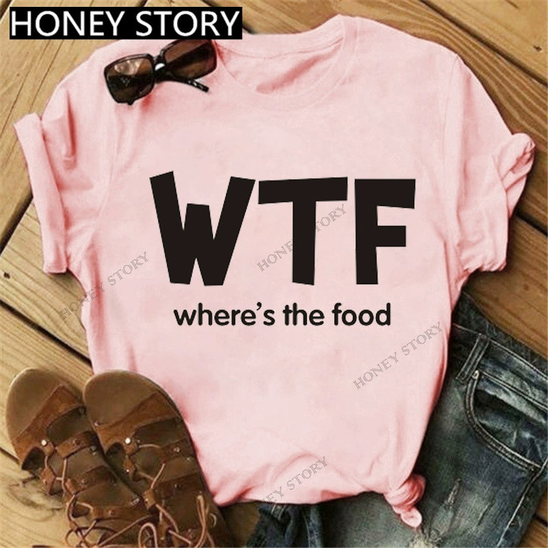 Short Sleeve T-Shirts Round Neck Cartoon Printing Comfortable