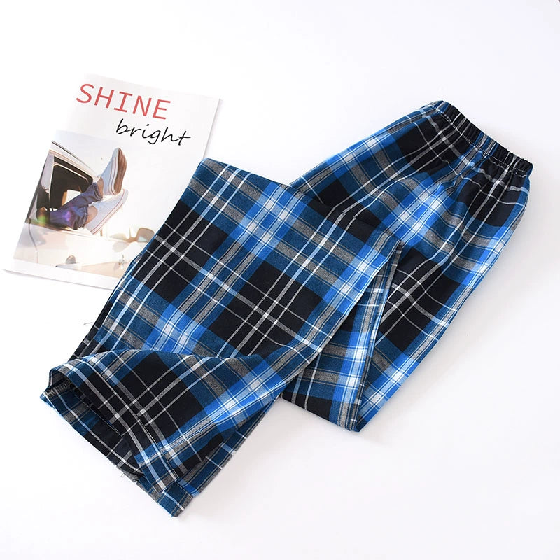 Men Pure Cotton Spring and Summer Pajama Pants