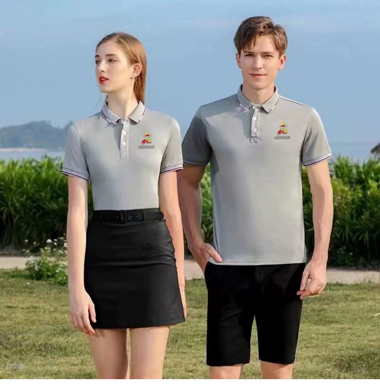 Men/Women Shirt Short-Sleeved and Long-Sleeved Casual Polo T-shirts
