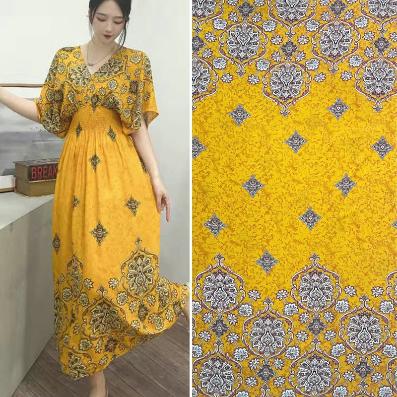 Silk Synthetic Cotton Rayon Cloth Mulberry Summer Loungewear Pajamas Dress