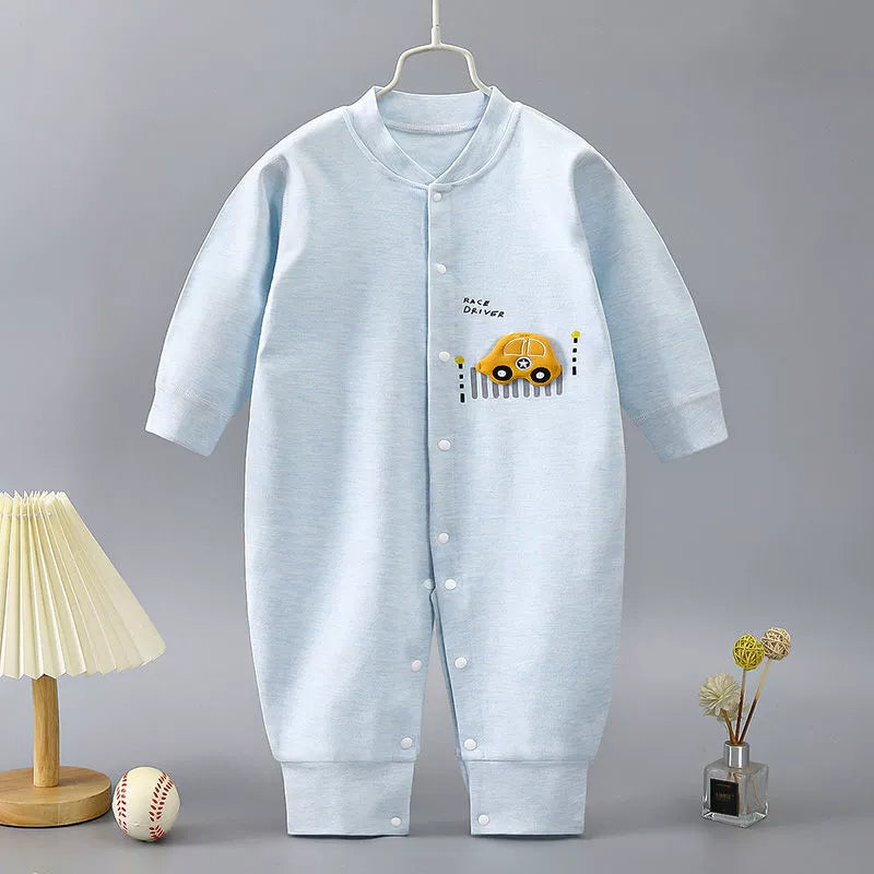 Newborn Baby Spring Autumn Pure Cotton Long Sleeves Jumpsuit Romper