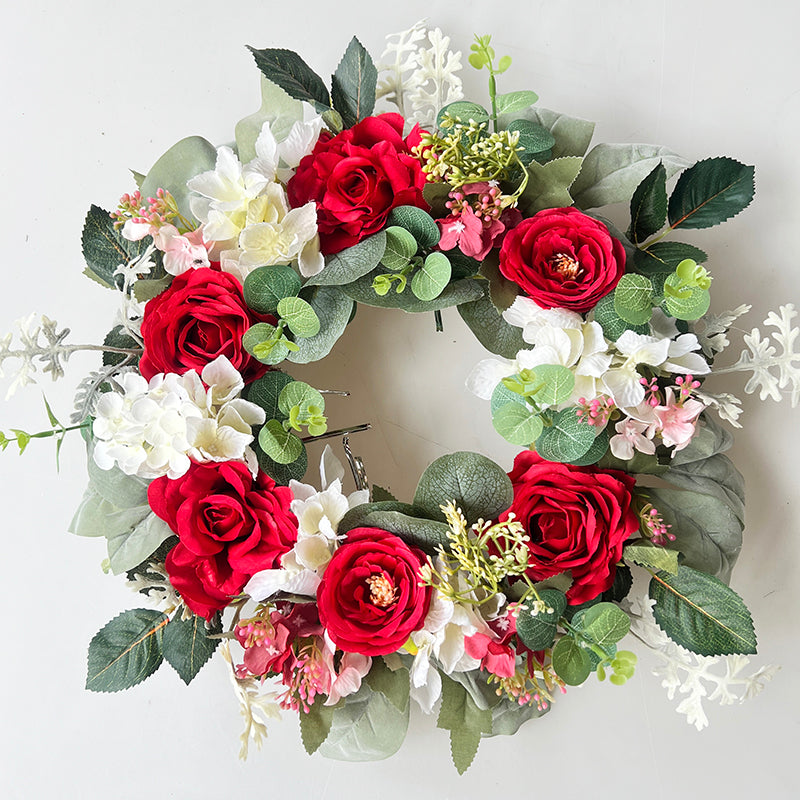30cm Artificial Floral Car Wedding Wreath Decoration