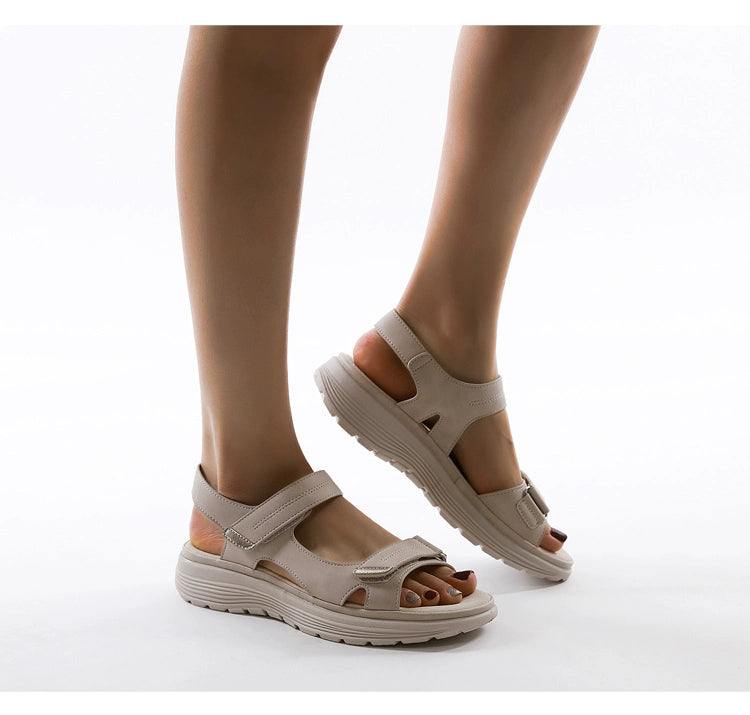 One-Strap Comfortable Sports Velcro Mid-Heel Lightweight Sandals