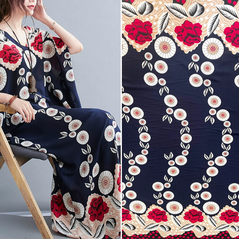 Silk Synthetic Cotton Rayon Cloth Mulberry Summer Loungewear Pajamas Dress